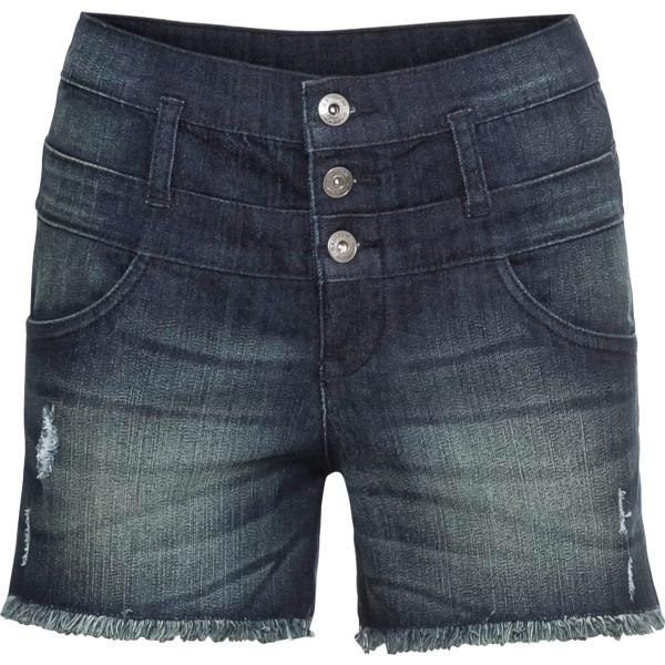 Shorts con frange in denim blu Rainbow blu