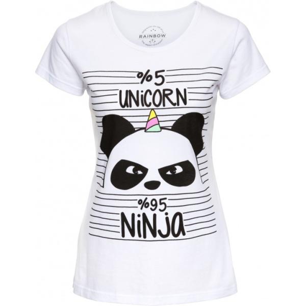 T-shirt con stampa bianco Rainbow bianco