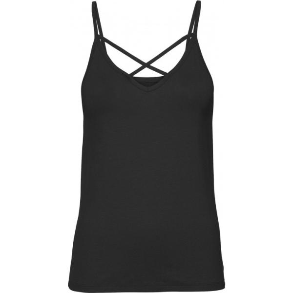 Top con scollo nero Rainbow nero