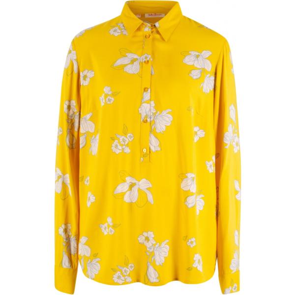 Tunica fantasia a maniche lunghe giallo John Baner JEANSWEAR giallo