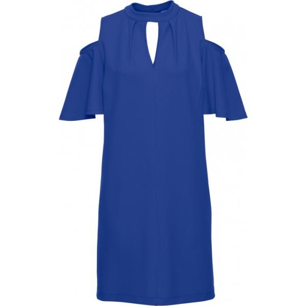Vestito con volant e spalle scoperte blu BODYFLIRT boutique blu
