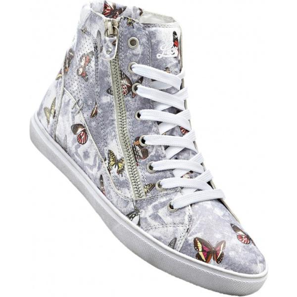 Sneakers effetto metallizzato con zip grigio Lico grigio
