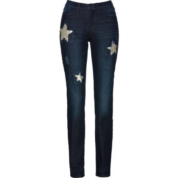 Jeans con paillettes in denim blu Bpc selection blu