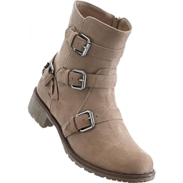 Stivaletti con borchie e zip marrone Bpc bonprix collection marrone