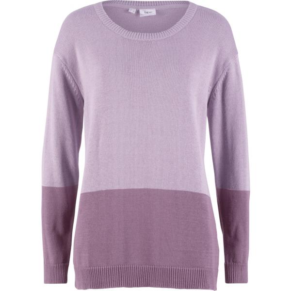 Pullover con scollo viola e corda Bpc bonprix collection viola