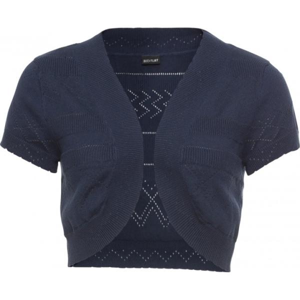 Bolero fantasia con punta tonda in in maglia blu Bodyflirt