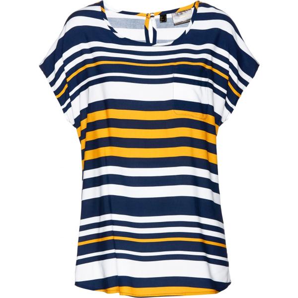 Blusa spacchi laterali a maniche corte blu Bpc selection blu
