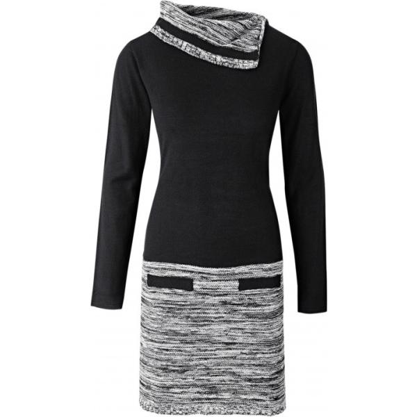 Vestito in in maglia BODYFLIRT boutique nero tinta unita