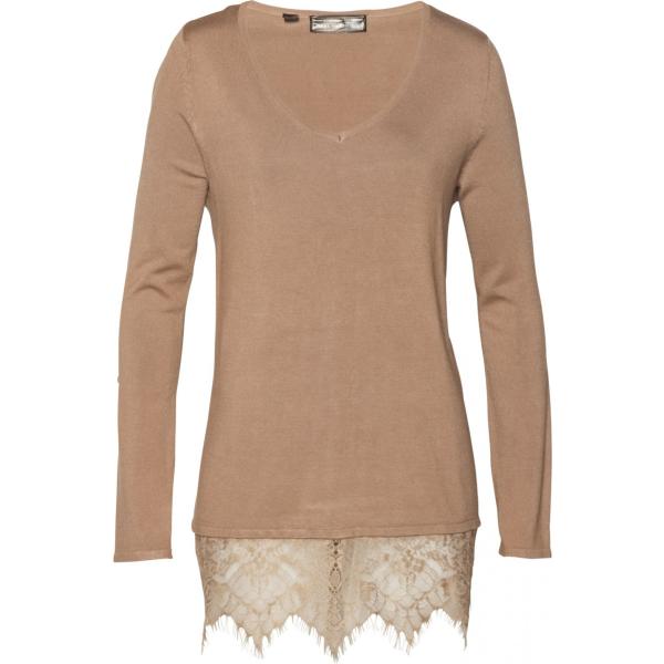 Pullover con pizzo marrone Bpc selection marrone
