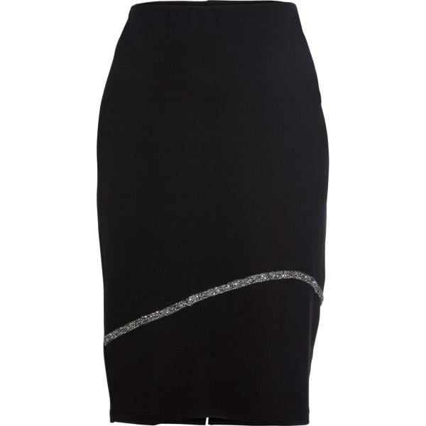 Gonna con spacco glitter nero Bodyflirt nero