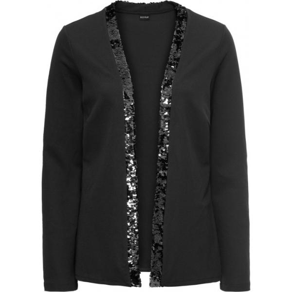 Blazer con paillettes jersey nero Bodyflirt nero