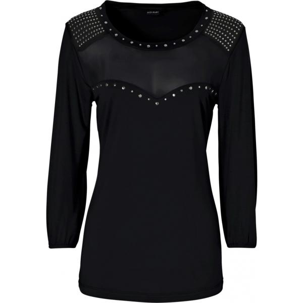 Maglia chiffon con scollo impreziosito Bodyflirt nero