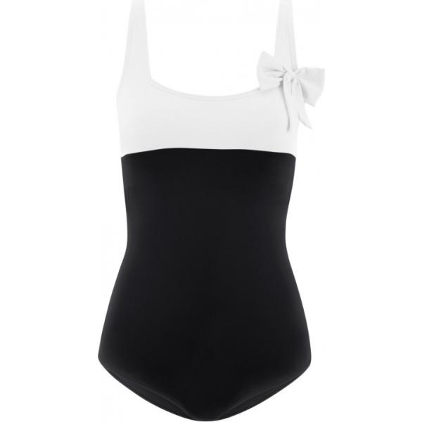 Costume intero con fiocco e spalline nero Bpc bonprix collection nero