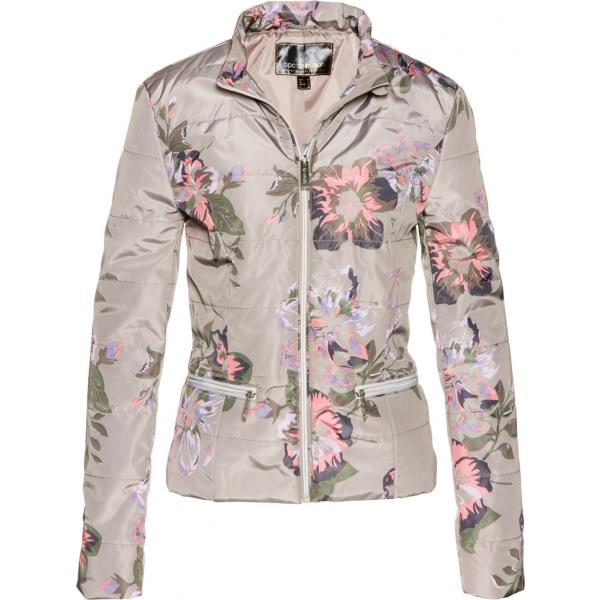 Giacca fantasia floreale con zip grigio Bpc selection grigio a fiori