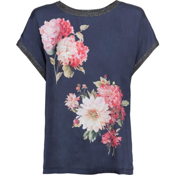 Maglia fantasia floreale con scollo blu Bodyflirt blu a fiori