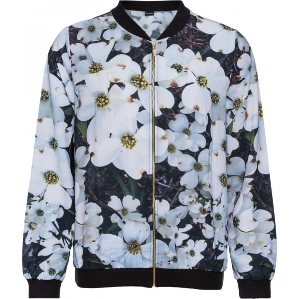 Giubbotto fantasia floreale con zip blu Bodyflirt blu a fiori