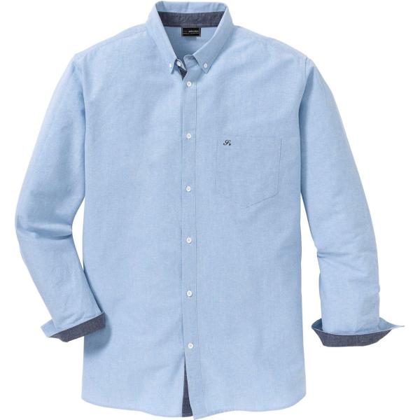 Camicia da uomo in blu a maniche lunghe Bonprix Bantoa