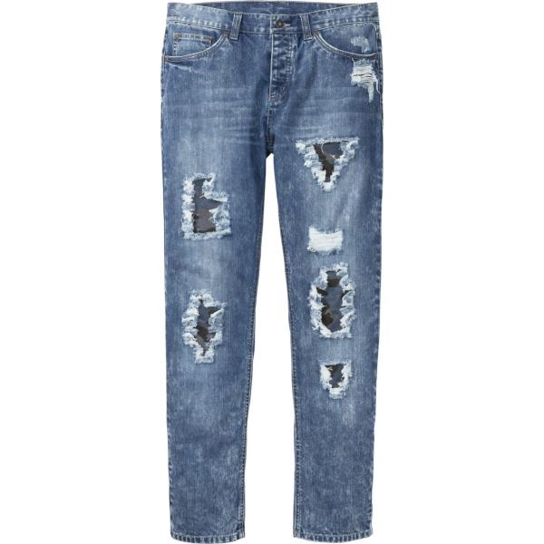 jeans strappati Rainbow blu military