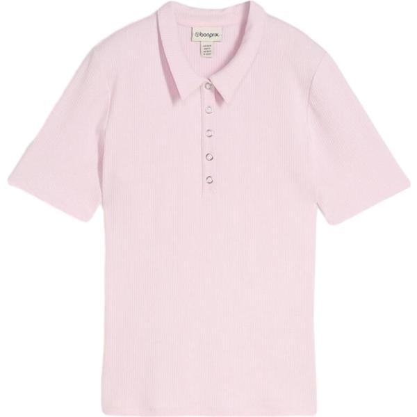 Polo da donna in rosa chiaro in viscosa bonprix bonprix