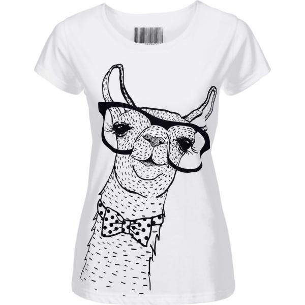 t-shirt Rainbow bianco animalier