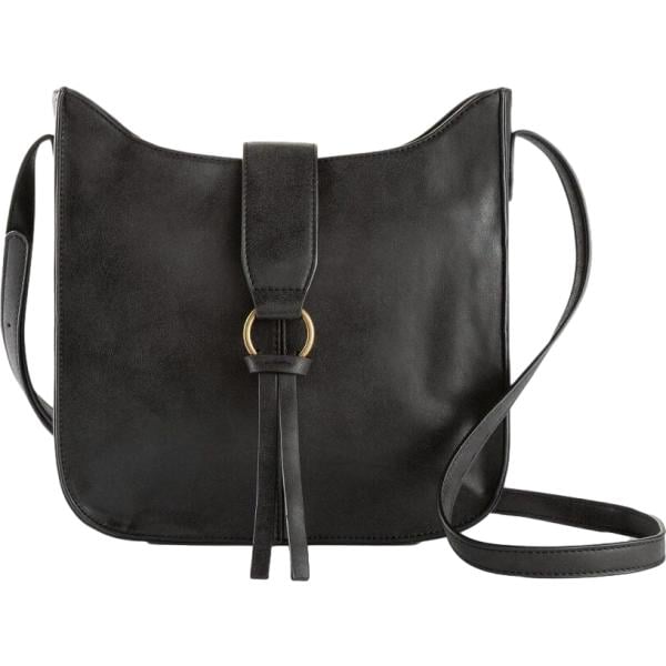 Borsa a tracolla da donna in nero pece con fibbia bonprix bonprix