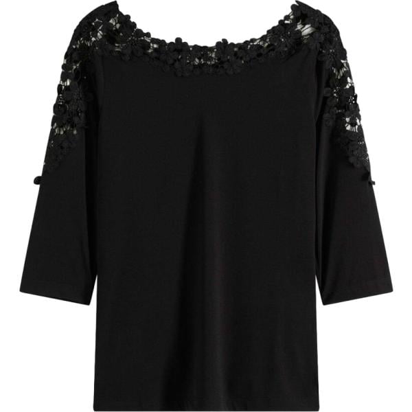 T-shirt da donna in nero pece a maniche corte bonprix bonprix