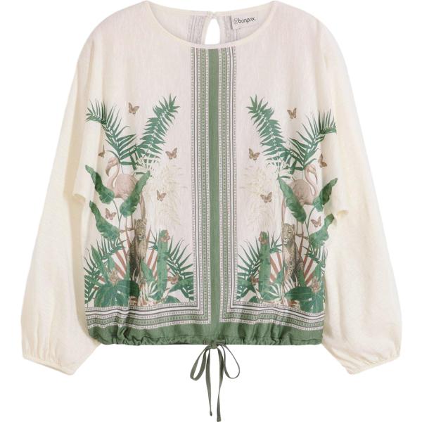 tuniche bonprix bianco con stampe