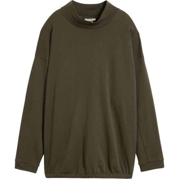 Felpa da donna in verde oliva in cotone organico bonprix