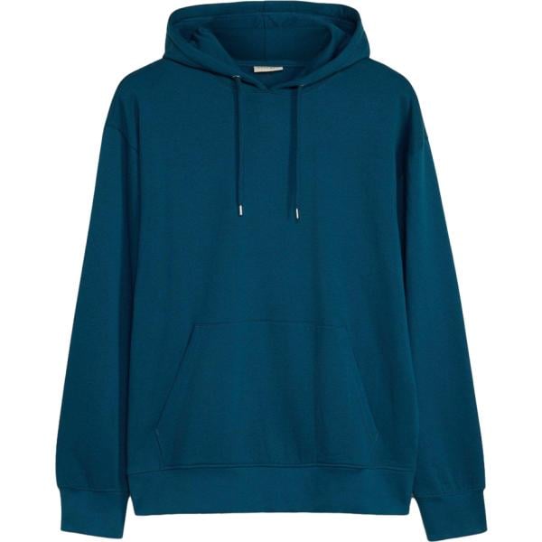 Felpa con cappuccio da uomo in blu scuro collo con cappuccio bonprix