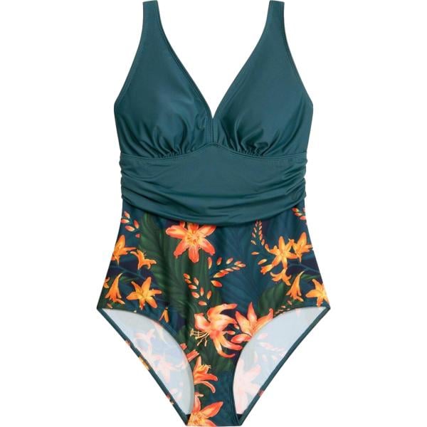 Costume intero da donna in blu scuro con spalline bonprix