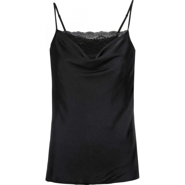 Top con pizzo e spalline sottili nero Bodyflirt nero