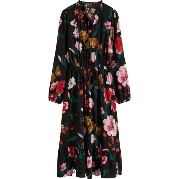 Vestito longuette/midi da donna in nero pece bonprix