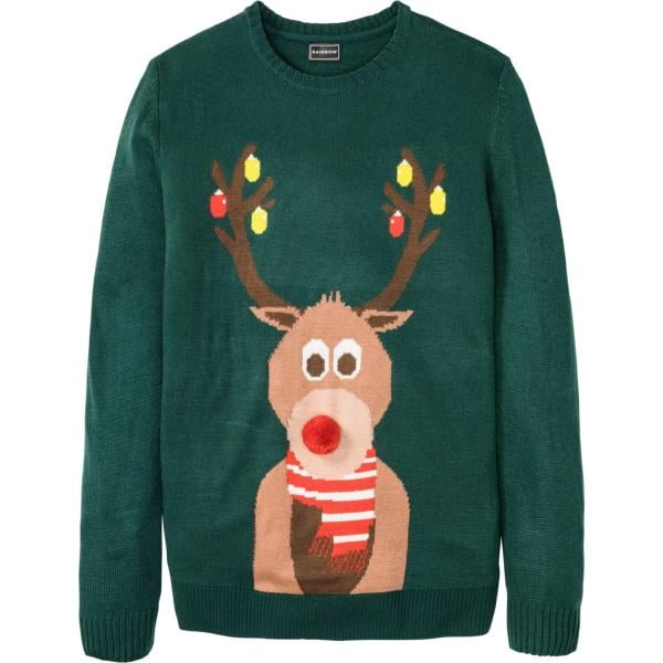 maglione da uomo in grigio scuro con scollo bonprix