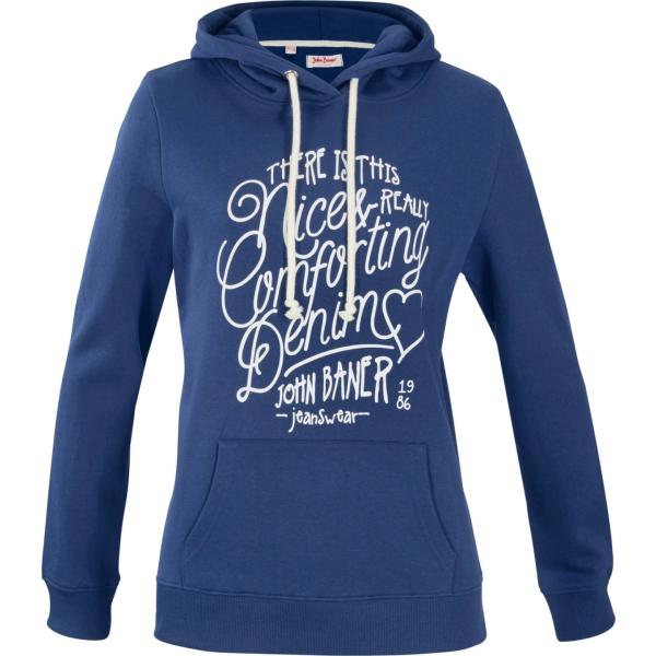 felpe con cappuccio John Baner JEANSWEAR blu con stampe
