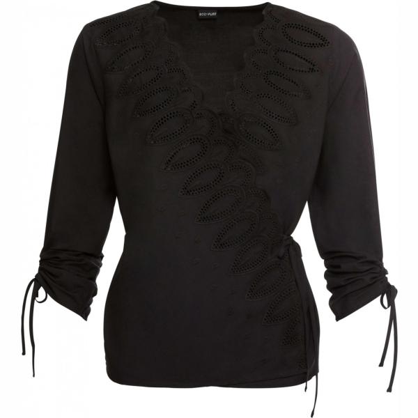 Blusa a portafoglio nero Bodyflirt nero