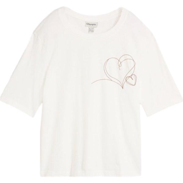t-shirt bonprix bianco