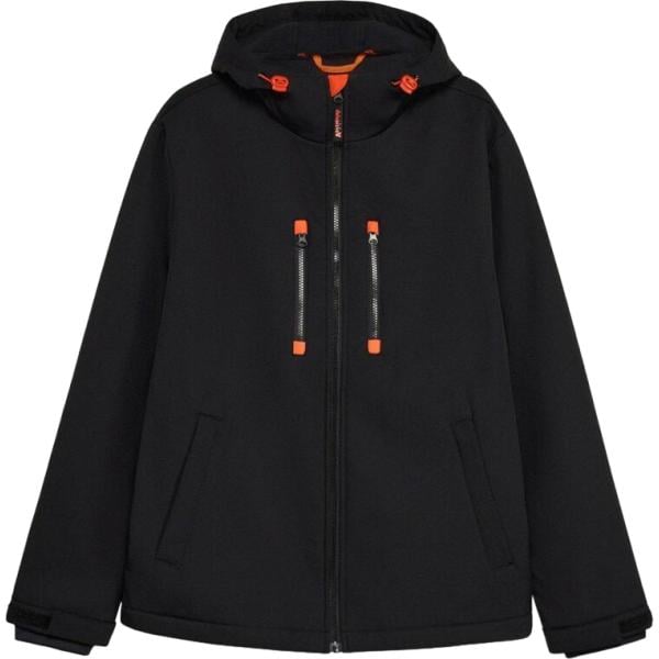 Giacca soprabito da uomo in nero pece tessuto impermeabile bonprix