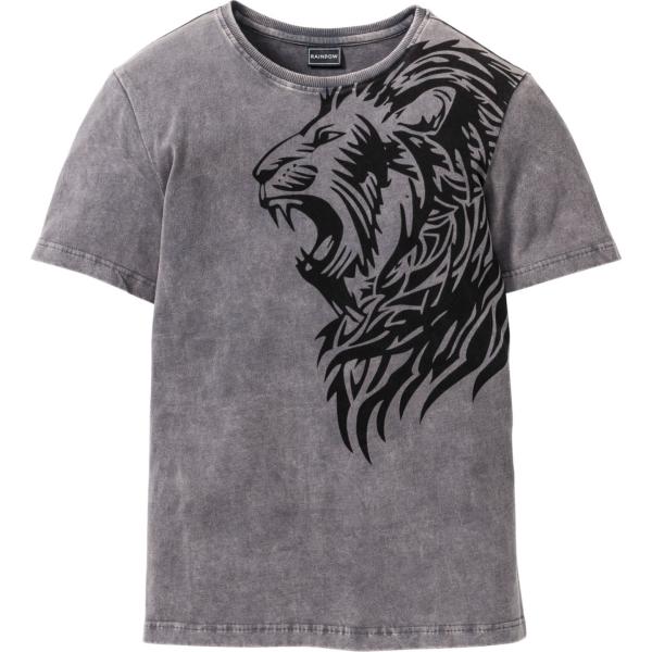 t-shirt bonprix grigio con stampe