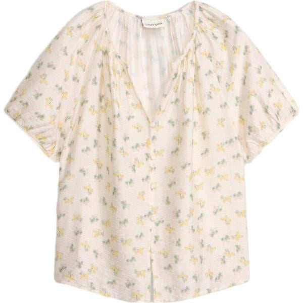 Camicia a maniche corte da donna in bianco avorio a maniche corte in viscosa bonprix