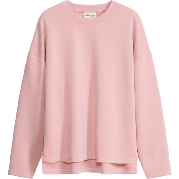 Felpa da donna oversize in rosa chiaro in viscosa bonprix