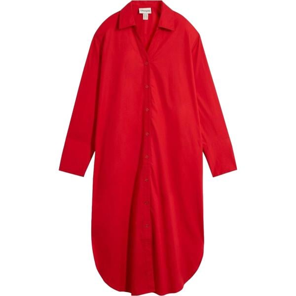 Vestito chemisier da donna in rosso classico in cotone bonprix