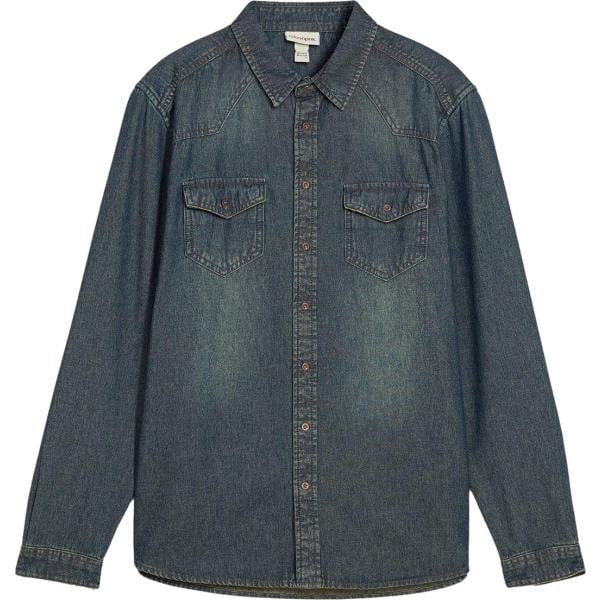 Camicia da uomo in grigio scuro a maniche lunghe in cotone organico bonprix