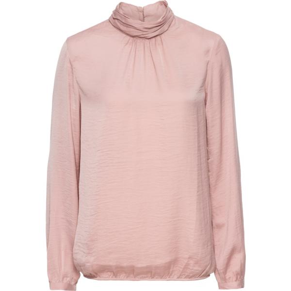 Blusa effetto satinato collo alto rosa Bodyflirt rosa