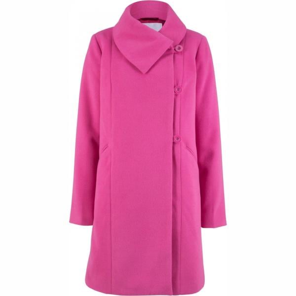 Cappotto forma asimmetrica taglio dritto con bottoni BODYFLIRT boutique viola