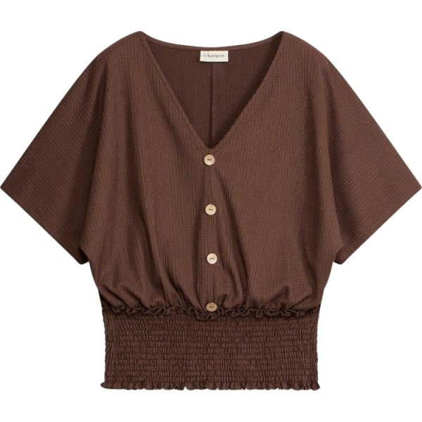 bluse bonprix marrone