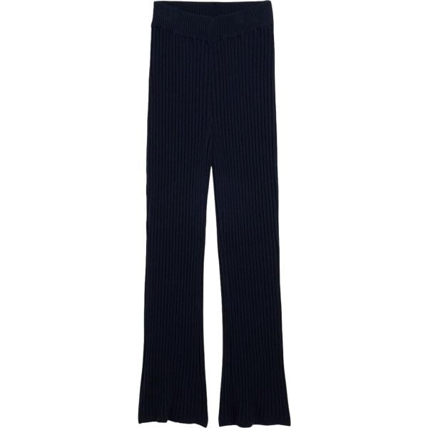 Pantaloni da donna in blu scuro lavorato a maglia in viscosa bonprix