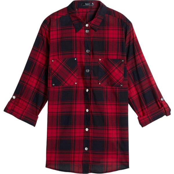 camicie bonprix rosso a quadri