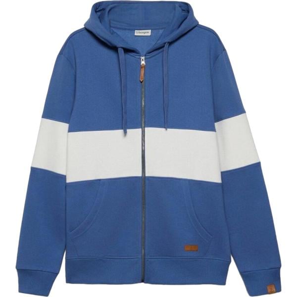 Felpa con cappuccio da uomo in blu scuro collo con cappuccio con zip bonprix
