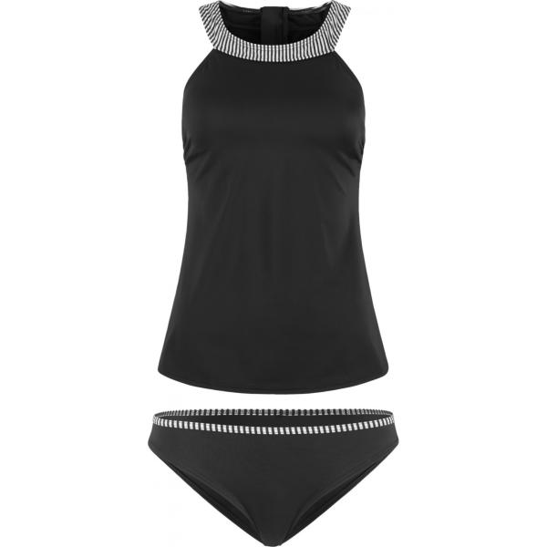 Top con spalline e zip in materiale riciclato Bodyflirt nero