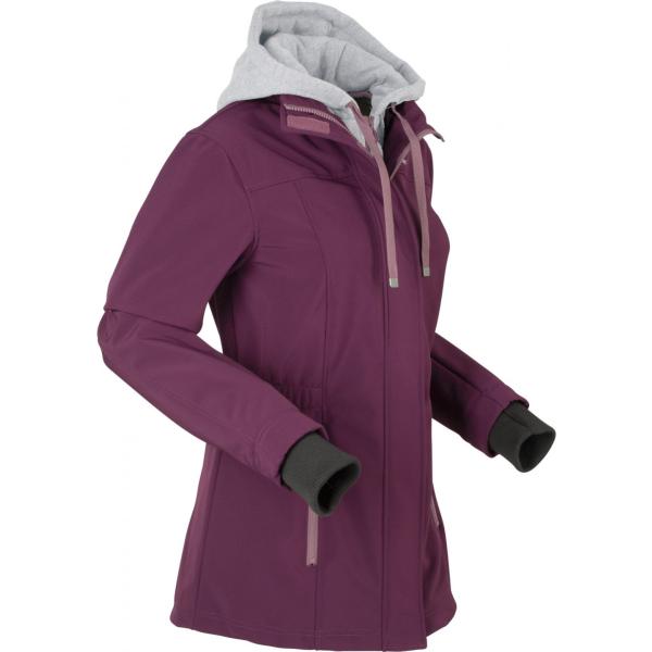 Giacca lunga con cappuccio Bpc bonprix collection viola
